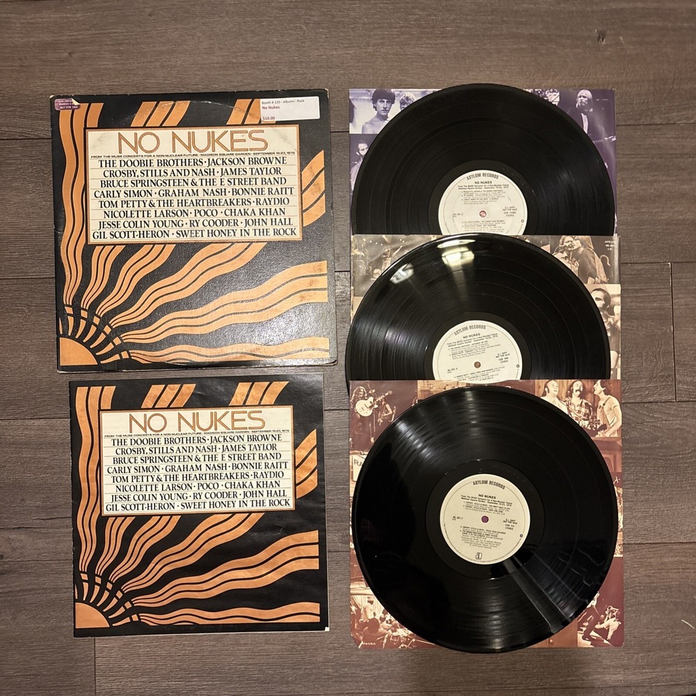 No Nukes Concert For A Non-Nuclear Future 3 X 12 LP Asylum ML-801 Insert Booklet